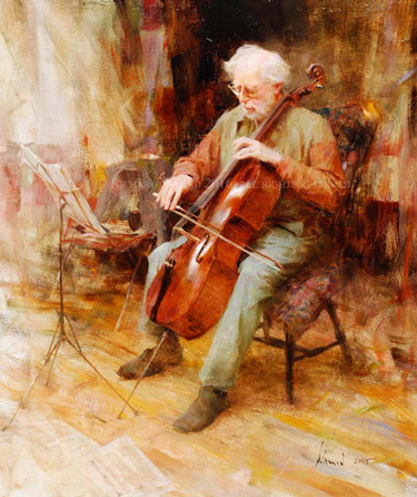 Click Here to view larger image of Cellist by Richard Schmid
