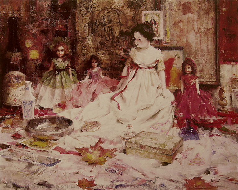 Molly's Dolls Lithograph by Richard Schmid